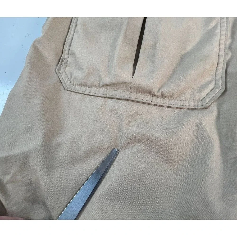 L.L. BEAN Wool Flannel Polyester Parka‎ Beige Made in USA Vintage M